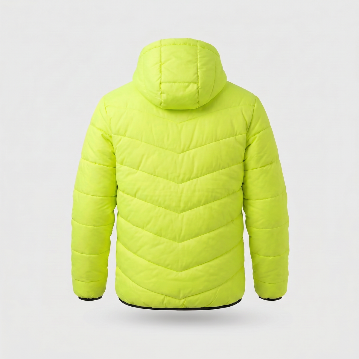 neon green regular fit hooded jacket