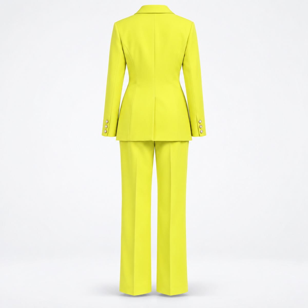 lime blazer & trouser suit