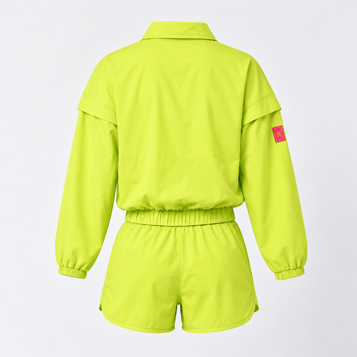 punch green jacket & shorts co-ord