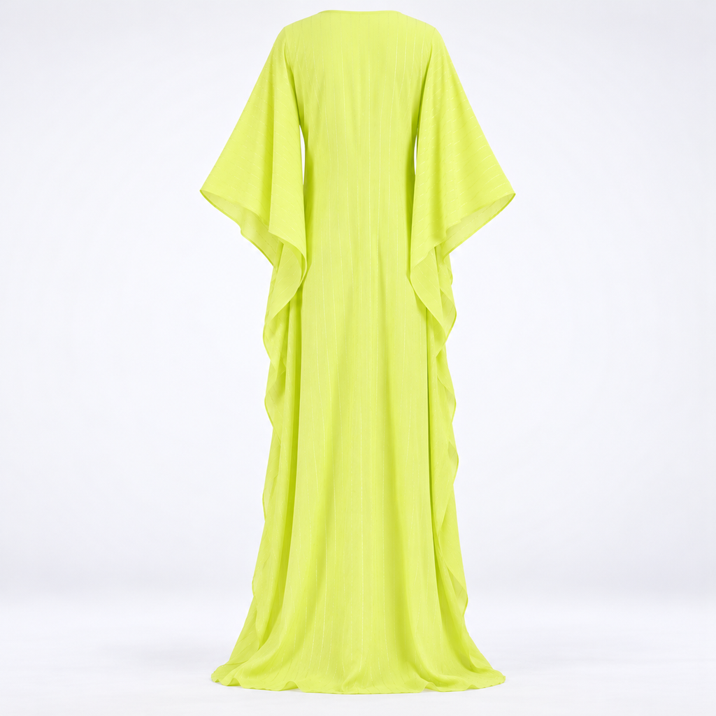 lime embellished kaftan