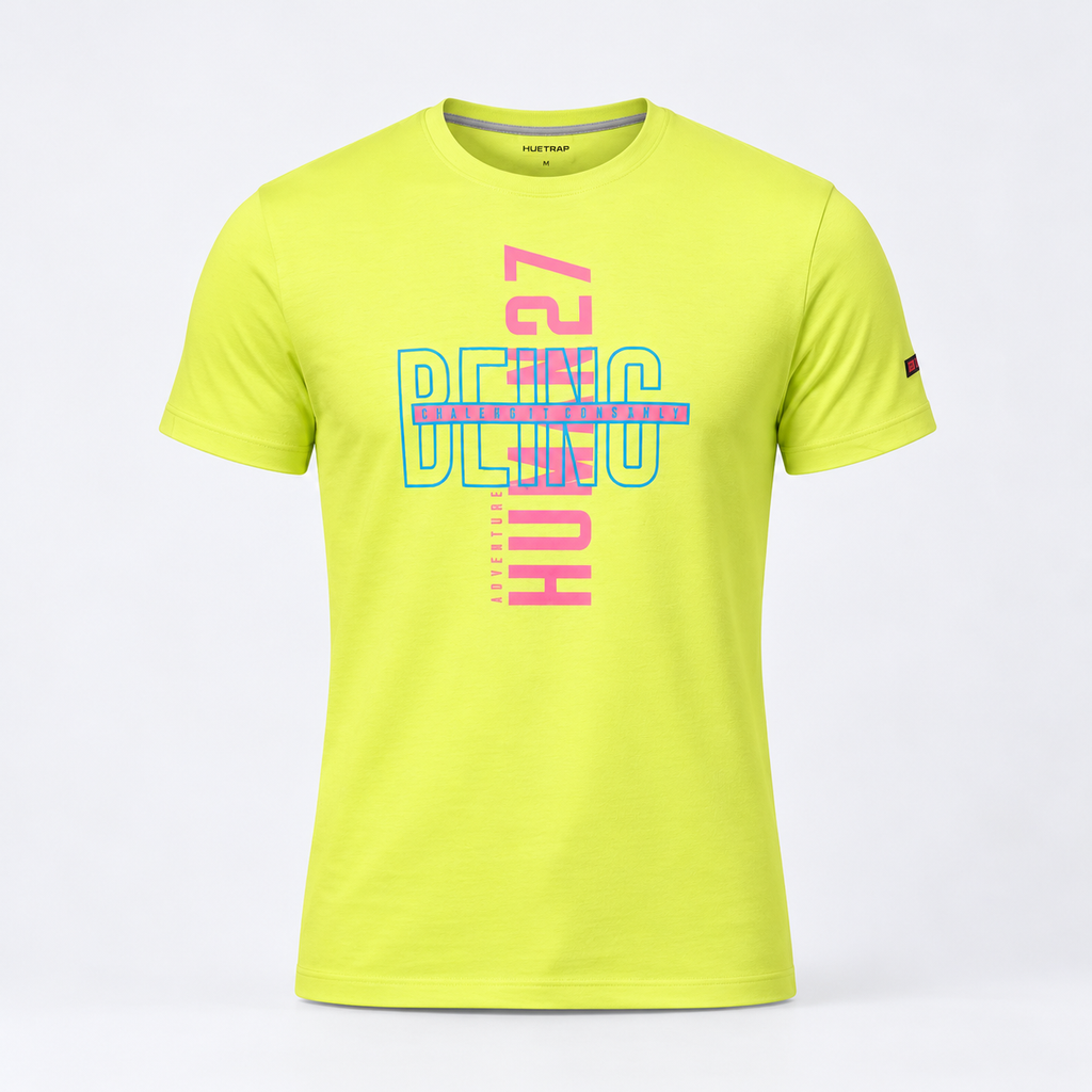 neon graphic print t-shirt