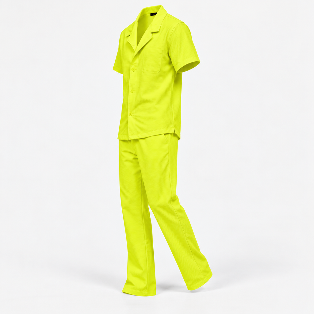 neon shirt & trousers co-ord