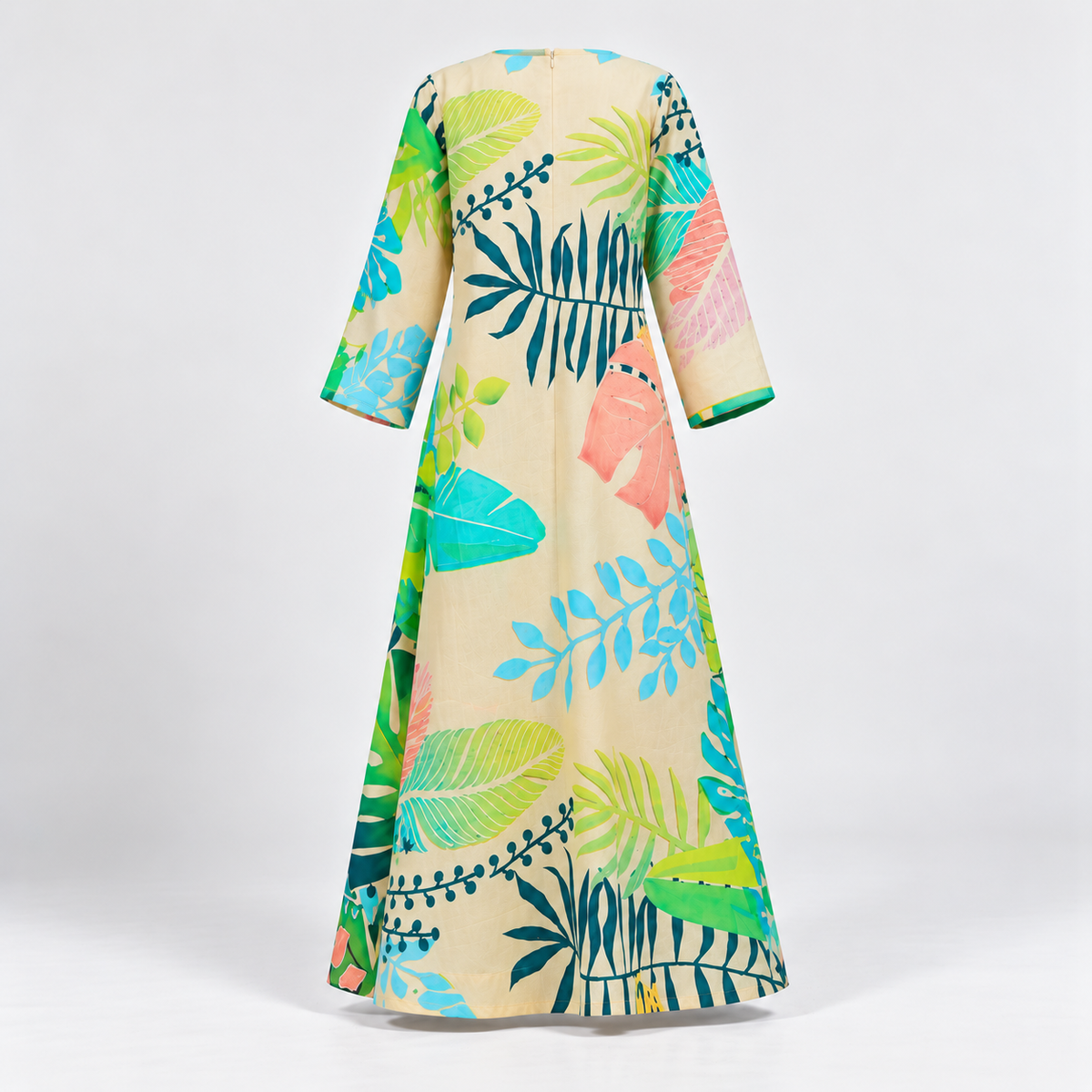 tropical print maxi dress