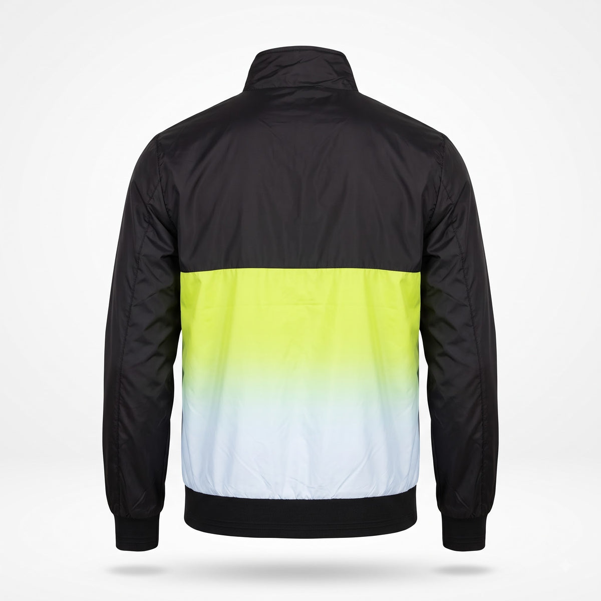 black & lime colour windcheater
