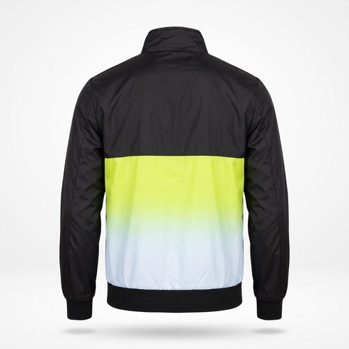 black & lime colour windcheater